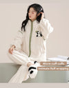 Women’s Winter Flannel Pajama Set – Thick, Soft Coral Fleece with Zipper & Oversized Fit