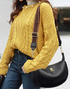 Women's Luxury Crossbody Bag High end Single Shoulders Bags Soft Lychee Pattern Underarm Bags Casual Dumpling Bag Totes