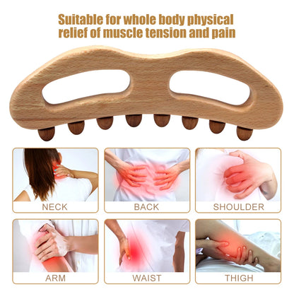 1Pcs Guasha Wood Stick Massage Tool for Body Lymphatic Drainage Massager Sculpting Tools,Anti Cellulite,Trigger Point Treatment