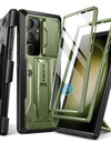 For Samsung Galaxy S24 Ultra Case Full-Body Shockproof Dual Layer Rugged Belt-Clip Case with Front Frame camera Screen Protector