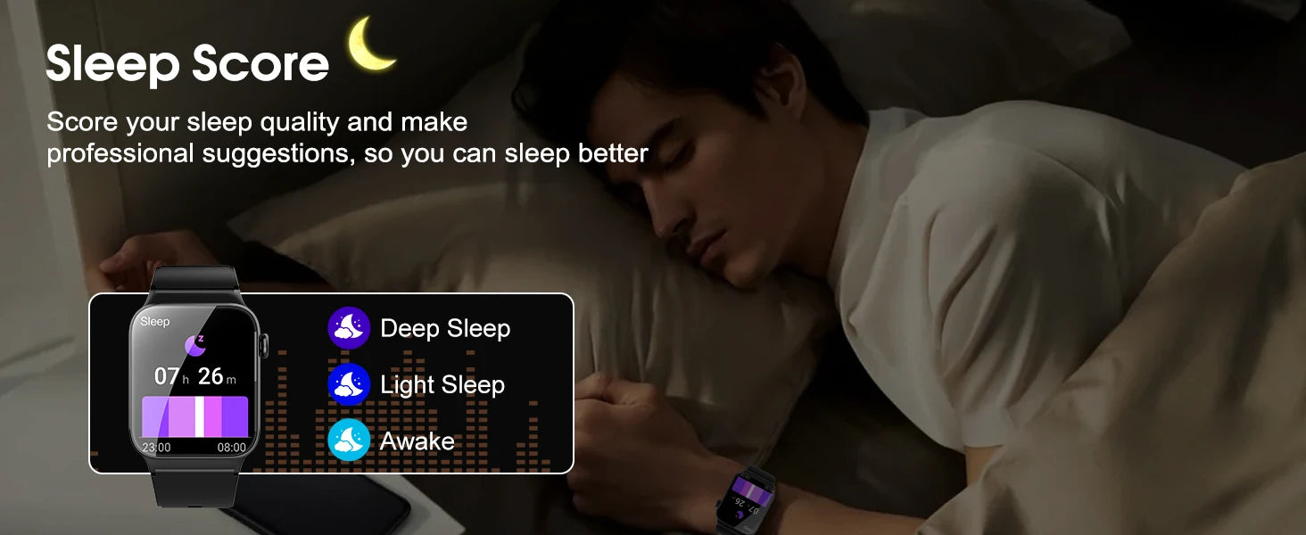 Smart Watch Sports Fitness Watch Smart Watch for Men Women  Watch Pedometer IP68 Waterproof 110+ Sports Modes