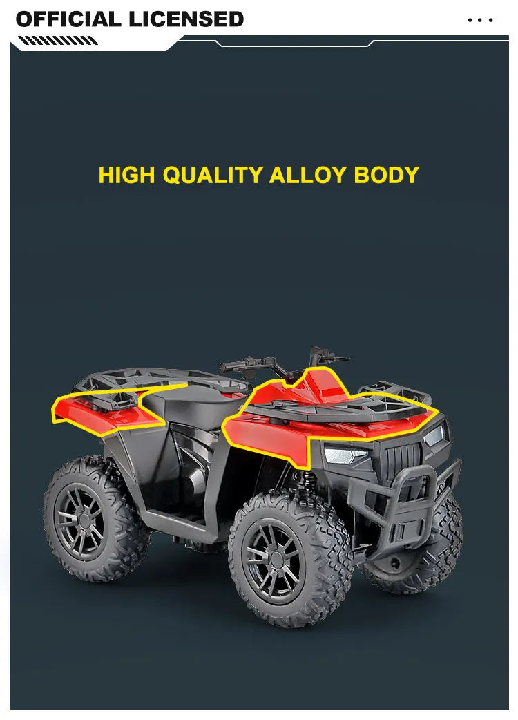 Diecast ATV All Terrain Off Road Motorcycle Model 1 to 36 Scale