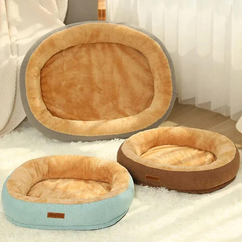 Warm Plush Pet Bed for Cats and Small Dogs