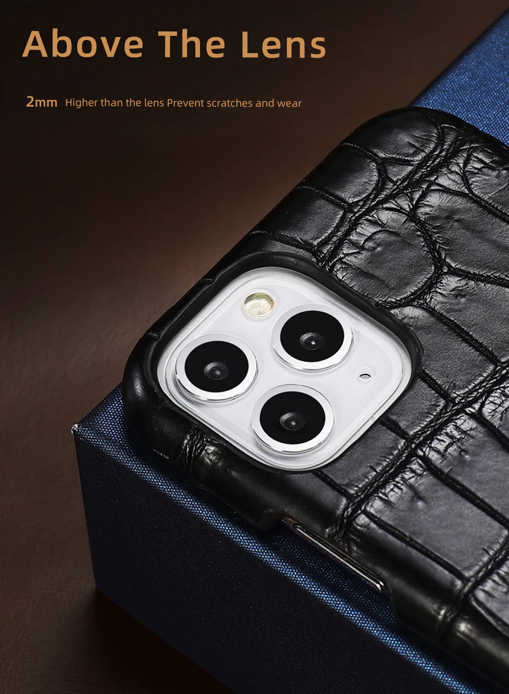 Crocodile Real Leather Cases for iPhone 16 15 Pro Max 14 pro max Genuine Leather Fundas Back Bover