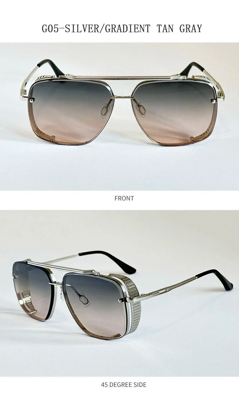 Steampunk Square Sunglasses With UV400 Protection