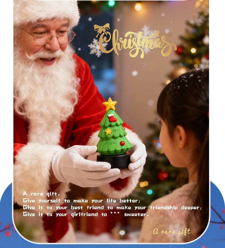 Christmas Eve Light Mini High Fidelity Bluetooth 5.3 Speaker TWS Connection Stereo Rechargeable LED Desk Lamp Christmas Gift