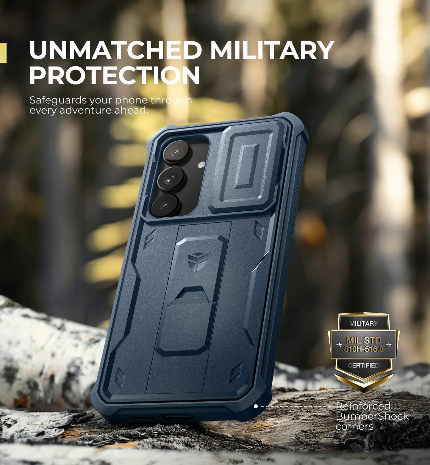 For Samsung Galaxy S25 Plus 2025 Case Full Body Rugged Case with Camera Cover & Built-in Screen Protector Kickstand Case