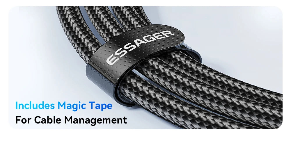 120W USB Type-C to Type-C Fast Charging Cable with LED Display