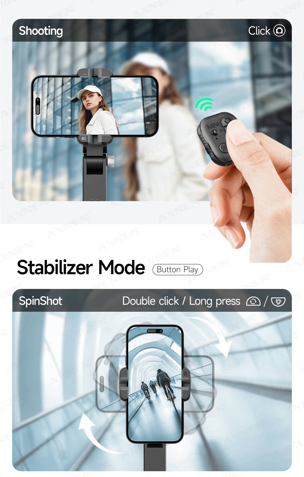 Q19 AI Desktop Gimbal Stabilizer 360 Rotation Auto Face Tracking Mobile Phone Handheld Anti-shake Selfie with Fill Light