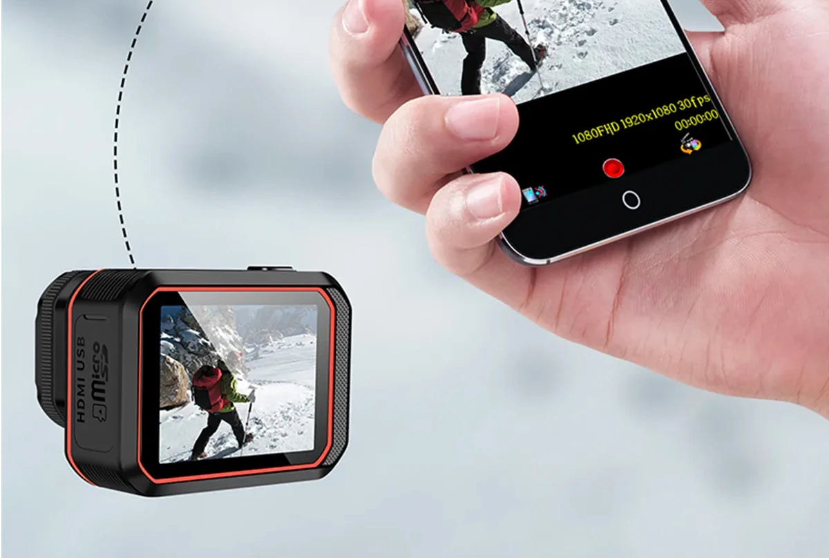 4K WiFi Action Camera with Remote Control Waterproof Sports Camera 170 Degree Wide Angle Helmet and Bicycle Recording Device