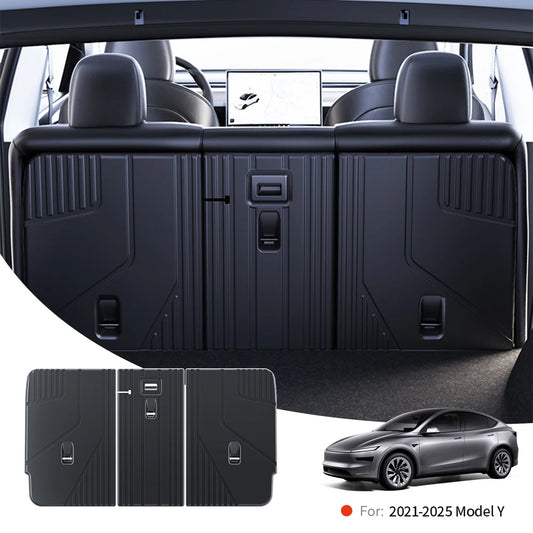 Rear Seat Backrest Protection Mat for Tesla Model Y Juniper 2021 2025 TPE Cargo Seat Cover