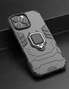 For iPhone 16 Pro Max Case For iPhone 16 Pro Max Cover Armor Silicone PC Finger Ring Stand Phone Shockproof Protector Case