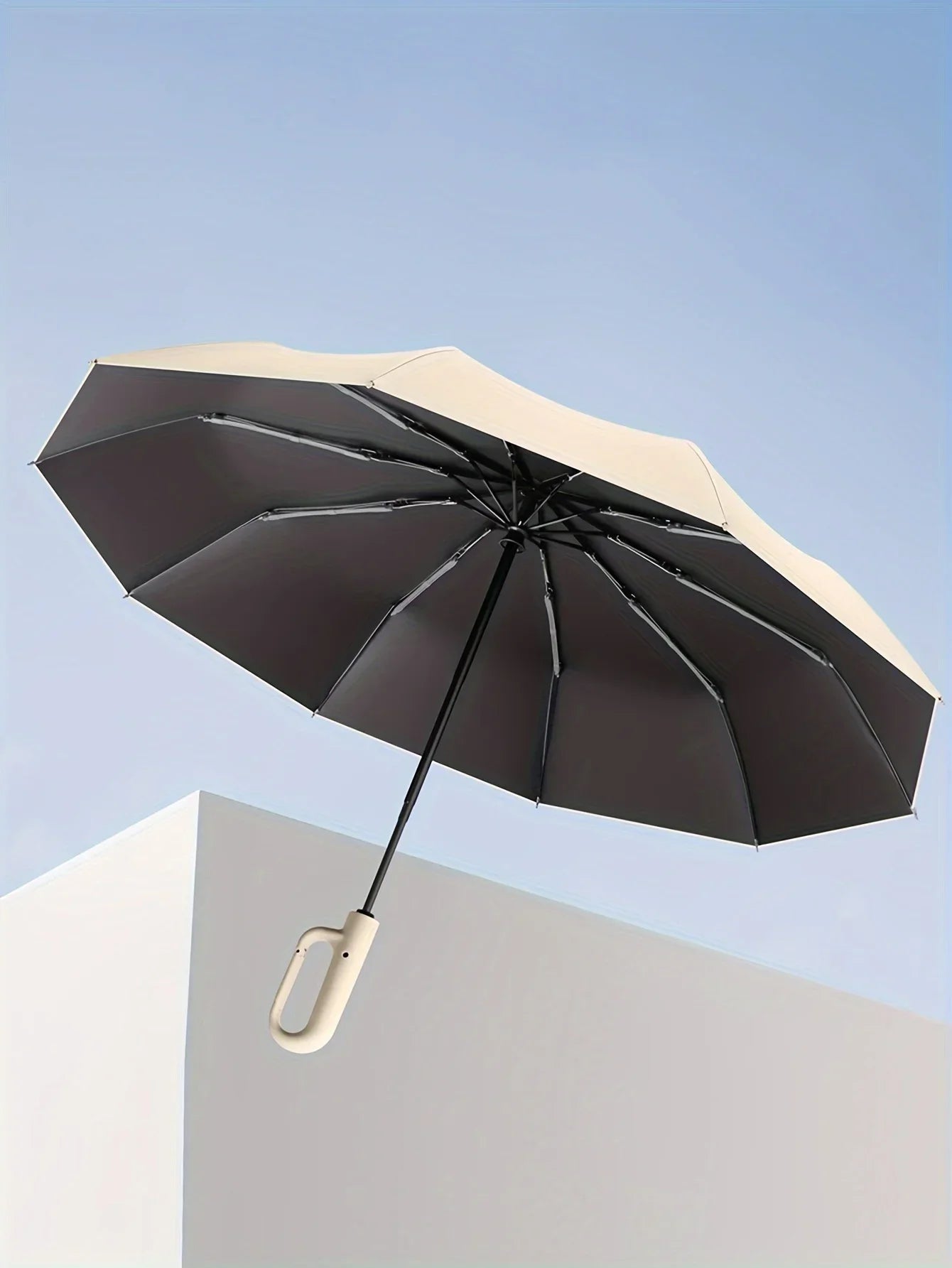 Automatic Folding Umbrella 20 Bone Windproof Large 105cm Reinforced Travel Umbrella Strong Handle Sun Rain Protection
