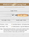 Carving Fork Stainless Steel Restaurant Cutlery with Pakawood Handle Steak Kitchen Knife Dinner Fork Set Barbecue Fork