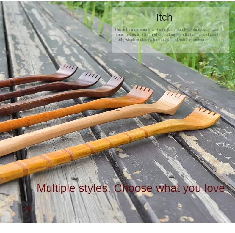 Long Handle Wooden Back Scratcher Massager Back Scratching Rake HouseholdWooden Body Massage Health Products