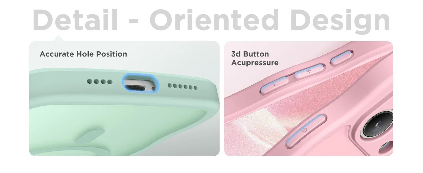 For iPhone 15 Pro Max Case Curly Wave Frame Shape Design Camera Protection Drop Shockproof Compatible with MagSafe Phone Case