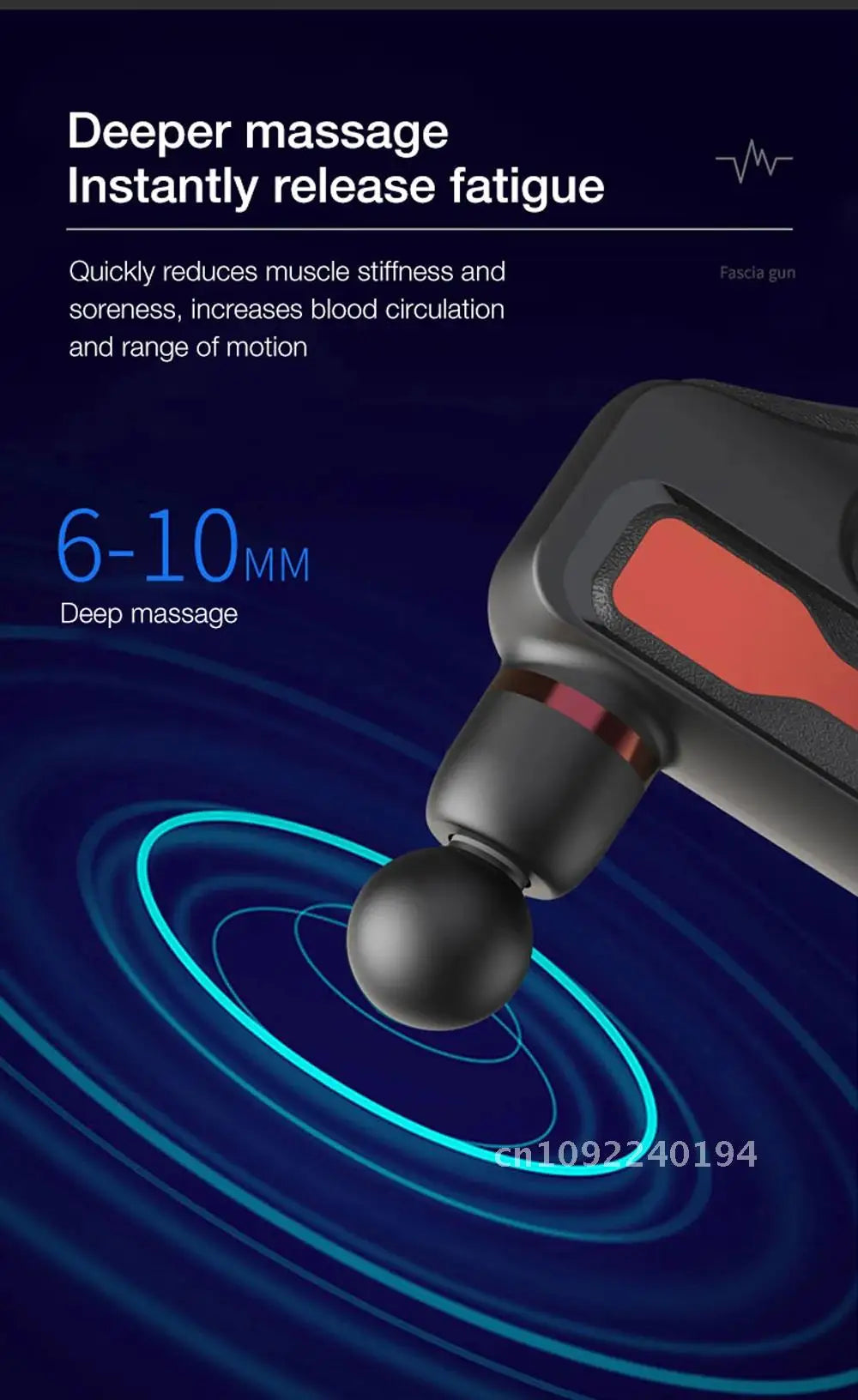 Electric Tissue  32 Level Fascia  Deep Massage Exercise Back Body Pain Sport Muscle Massager Neck Relief Relaxation