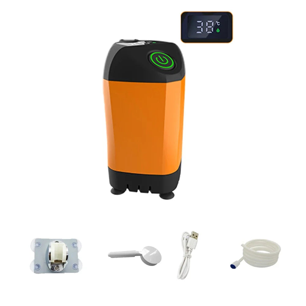 Portable Rechargeable Electric Camping Shower Pump with Temperature Display