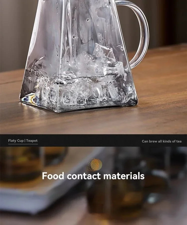 High Borosilicate Glass Tea Pot with One Touch Tea Separation Filter 1000ml