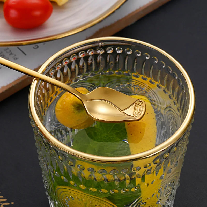 Stainless Steel Rose Coffee Spoon, Long Handle Mixing Spoon, Flower Design, Perfect for Tea, Dessert, Honey, Kitchen Accessories