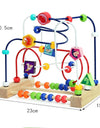 Montessori  Toys Wooden Roller Coaster Bead Maze Abacus Math Toys  Early Educational Toys for  1-3 Years