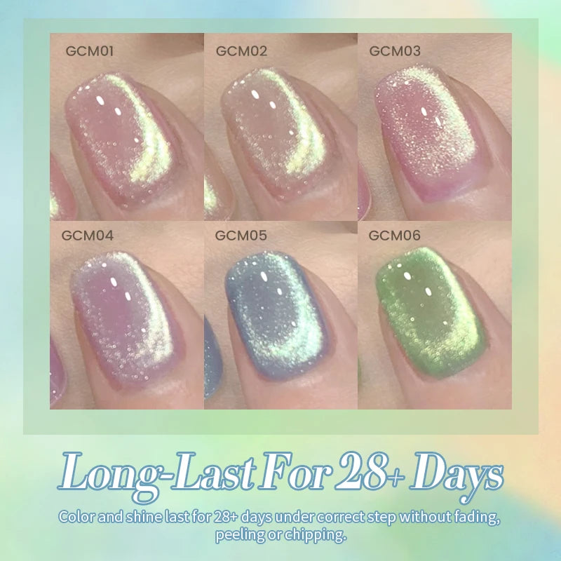 10ml Green Cat  Gel Ultra Shine Holographic Glitter Semi Permanent Soak Off UV LED Gel Varnish For Manicure