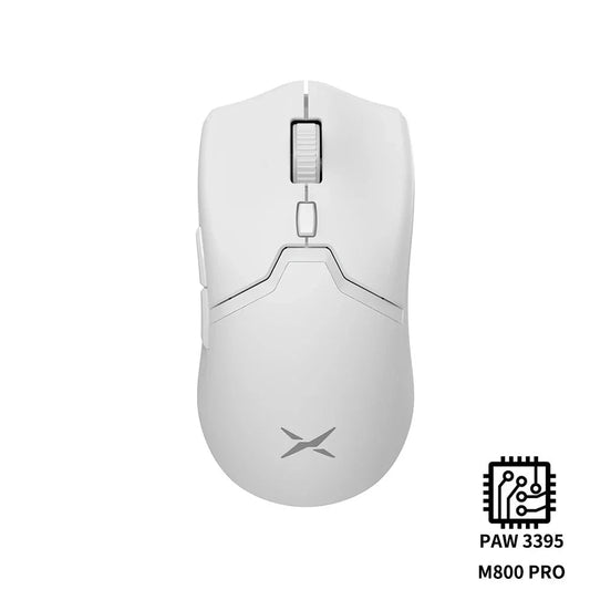 PRO PAW3395 White Wireless Bluetooth Gaming Mouse 26000DPI Optical Computer Office Mouse Macro Drive For Laptop PC