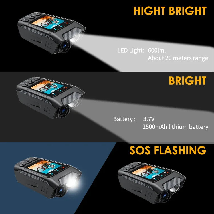 4K 60FPS Action Camera with 6 Axis EIS 2 Inch IPS Screen and 5 Hour Recording