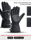 Winter Heating Cycling Gloves Black Ski Waterproof With Battery Warm Electric Heating Temperature Control Outdoor Riding Gloves