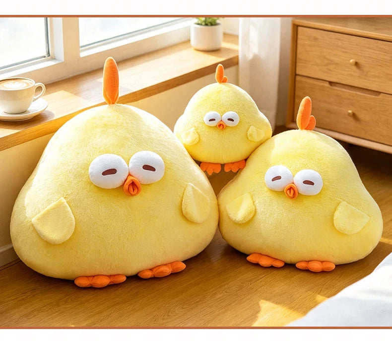 Cute Yellow Chicken Plush Toy Soft Cartoon Pillow