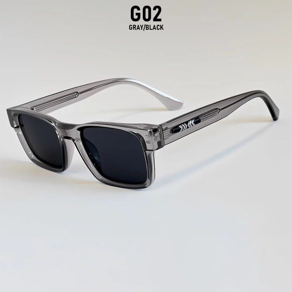 Vintage Square Sunglasses With Polarised Lenses