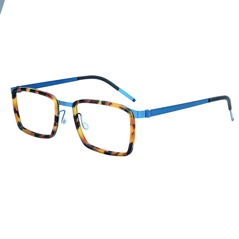 Rectangle Titanium Screwless Business Eyeglasses Frame