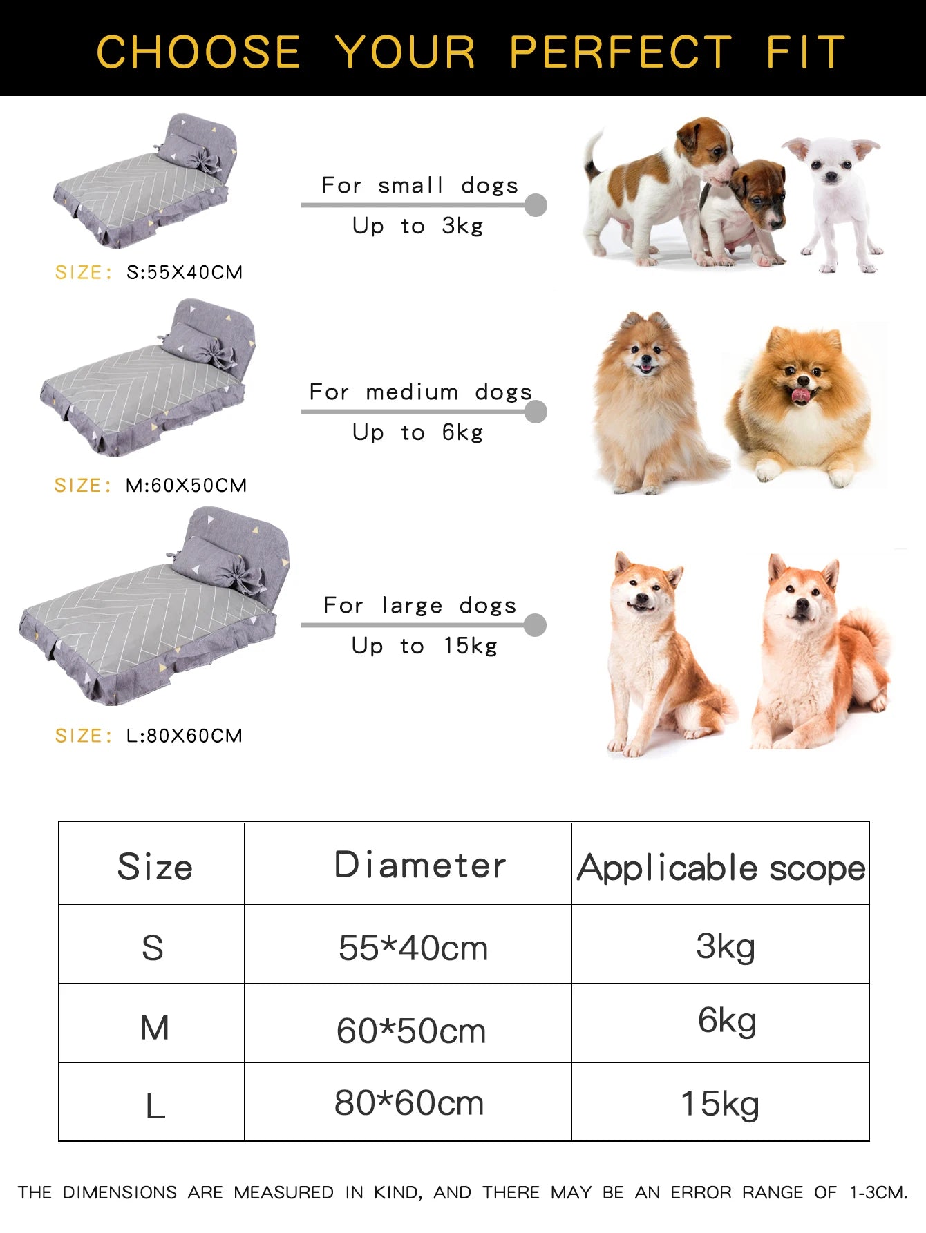 Striped Plush Pet Bed Sofa Cushion for Dogs and Cats