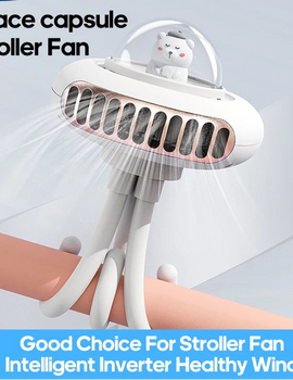 Stroller Fan Rechargeable Portable Folding Electric Fan 2000mAh 12 hours USB Desktop Handheld Clip Fan Ventilator Cooler