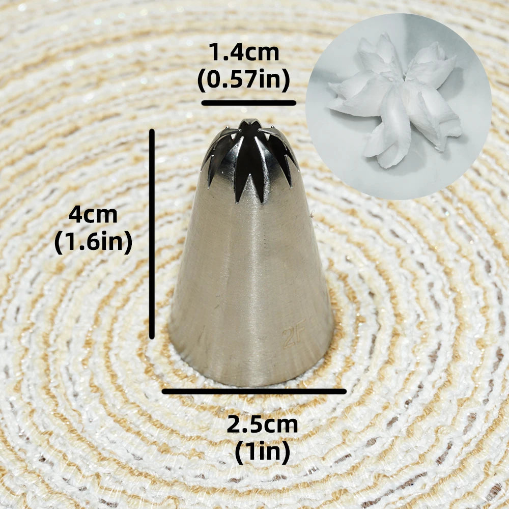 Multiple Large Metal Cake Cream Decoration Tips Pastry Tools Stainless Steel Piping Icing Nozzle Cupcake Head Dessert Decorators