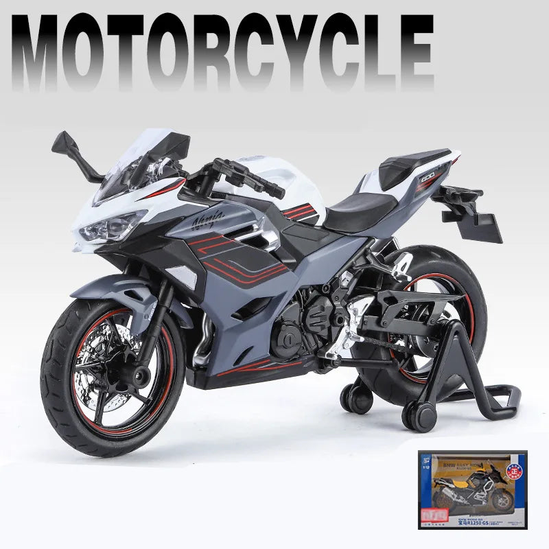 Diecast Kawasaki Ninja 400 Racing Motorcycle Model 1 to 12 Scale