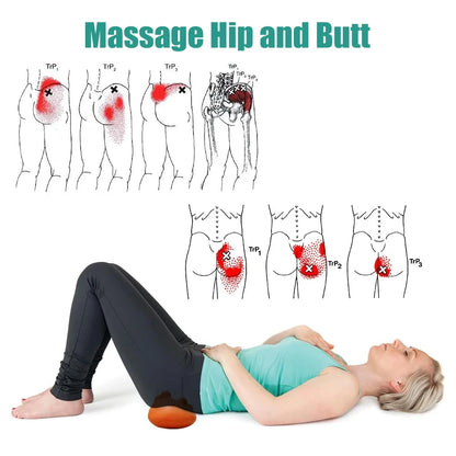 Hip Massager for Psoas Release,Sciatica & Piriformis Syndrome Pain Relief, Trigger Point Massage Tool for Hip & Lower Back Pain