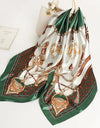 Women Scarf Silk Feeling Hair Neck Square Brand Office bandanna muffler Waiter Flight Attendants Handkerchief Rings wrap