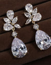Wedding Earrings for Women Water Drop Cubic Zircon Dangle Earring