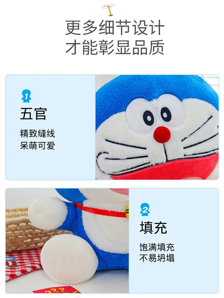 Cute Blue Cat Plush Toy Soft Huggable Stuffed Animal