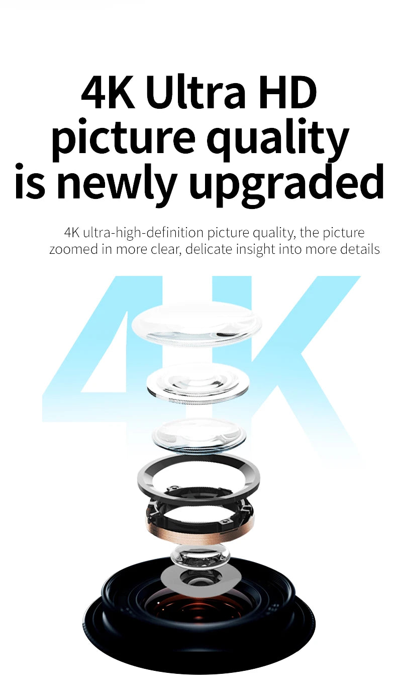 4K Ultra HD WiFi Mini Action Camera Wearable Helmet Bicycle Motorcycle Sports Camera with Wide Angle Lens and Built In Mic