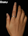Heart Moissanite Ring For Women Forever Love Diamond Cut 925 Sterling Silver Promise Rings
