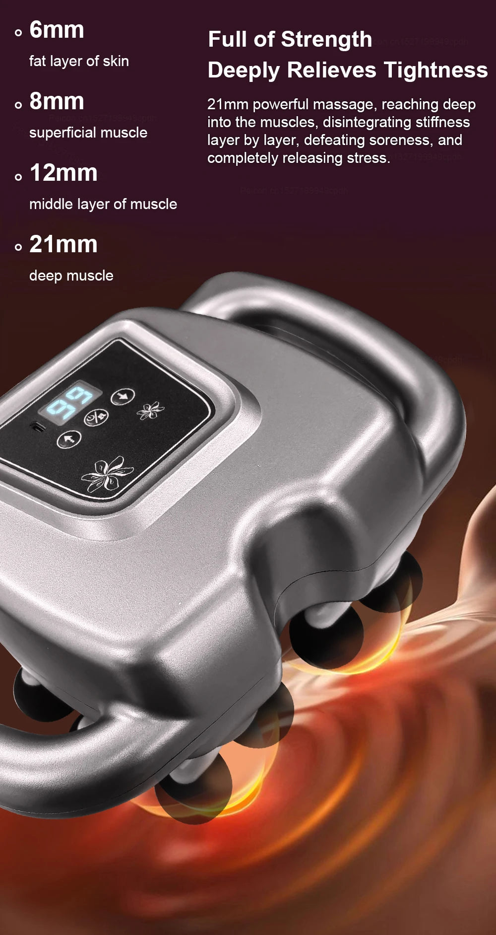 Fascia  Muscle Massager  High Frequency Back Body Waist Massage Machine Professional Electric Shoulder Legs Waist Massager