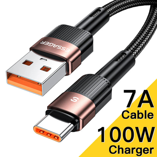 7A USB Type-C Fast Charging Cable (Up to 100W)