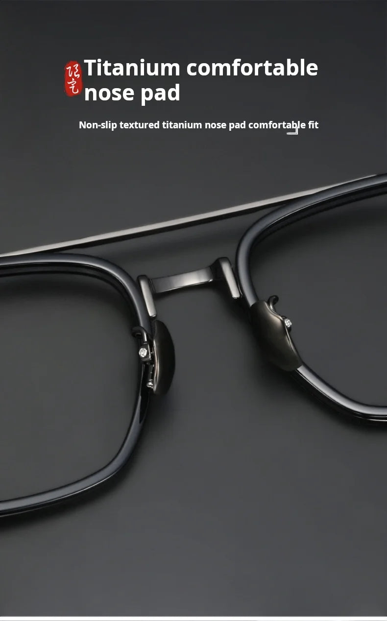Luxury Lightweight Titanium Pilot Double Bridge Eyeglasses Frames