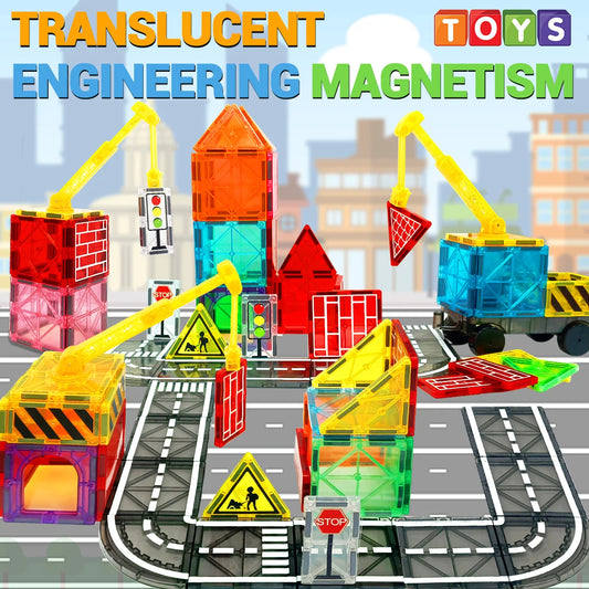 Building Blocks set with car assembly toys Montessori Educational Game Toys for Boys Girls Gifts