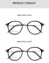 Ultra-light Fashion Flexible TR90 Eyewear Men Retro Round Decorative Optical Prescription Eyeglasses Frame