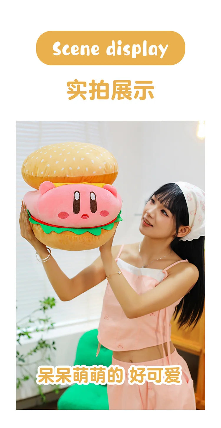 Cute Burger Shape Plush Toy Soft Huggable Stuffed Animal