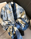 Scarf Spring Summer Women Beach Sunscreen Shawl Quality Silk Lady Popular Print Scarves Hijab