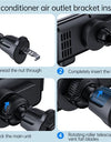 Dual Coil Fold Screen Car Wireless Charger For Samsung Galaxy Z 4 3 Fold Flip iPhone 15 14 Fast Phone Charging Vent Mount Holder